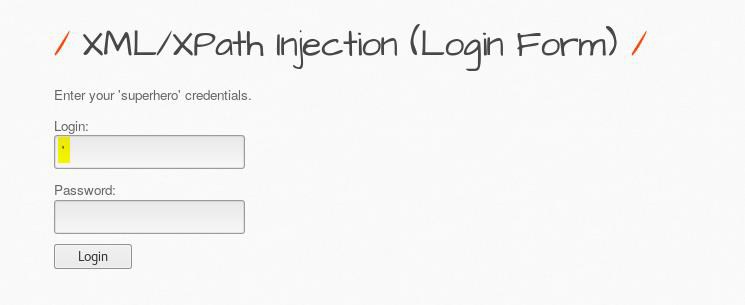 Xml Xpath Injection Login Form Teck K